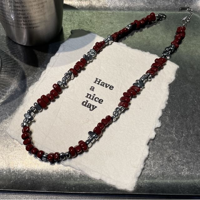 Lilafey-Two Tone Beaded Necklace