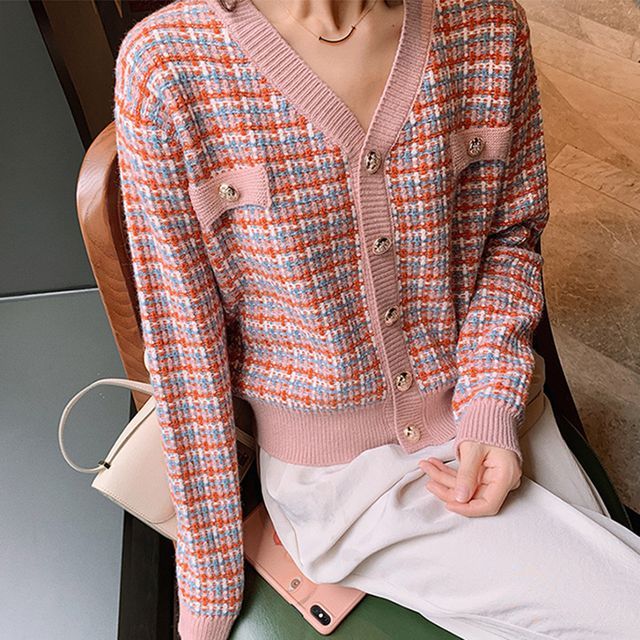 Odestra-Tweed Cardigan