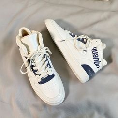 Lazi Boi - Lettering High-Top Sneakers Lazi Boi - Lettering High-Top Sneakers
