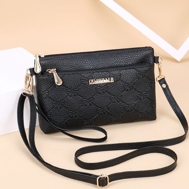 Hydrus Faux Leather Crossbody Bag YesStyle