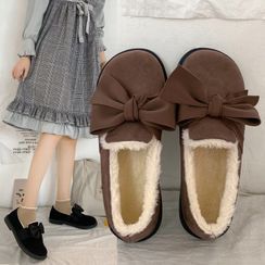 Sunsteps - Bow Fleece-Lined Slip-Ons Sunsteps - Bow Fleece-Lined Slip-Ons