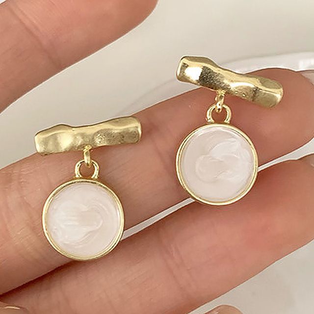 Chimerro-Disc Alloy Dangle Earring