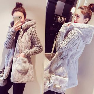Frigga Hooded Faux Fur Coat Sale