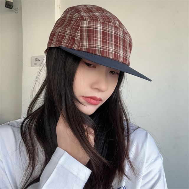 4-4 STUDIO-Plaid Snapback Cap