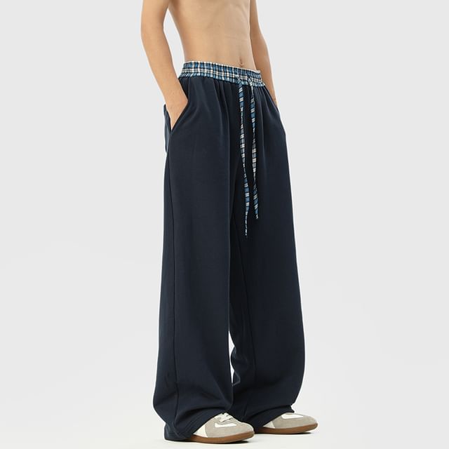 Kimeya-High Waist Plain Wide Leg Pants