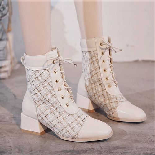 Plaid lace best sale up boots