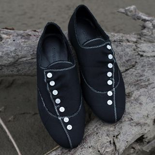 simple black loafers