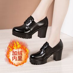 Hannah - 厚底粗跟系带鞋 Hannah - 厚底粗跟系带鞋