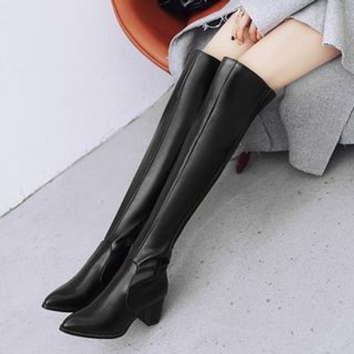 Freesia - Block Heel Over-The-Knee Boots | YesStyle