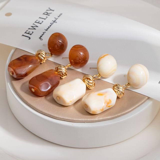 PANGU-Resin Alloy Dangle Earring