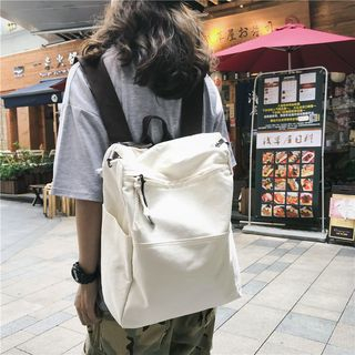 square canvas backpack