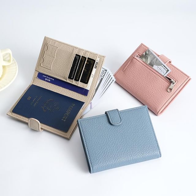 tablarosa-Faux Leather Trifold Wallet