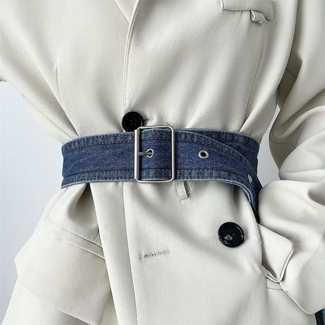 Lunashore-Wide Denim Cinch Belt