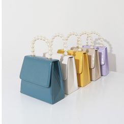 Mimosa - Faux Pearl Faux Leather Handbag Mimosa - Faux Pearl Faux Leather Handbag