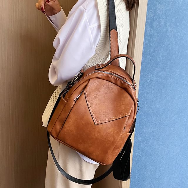 Musa Fiber Backpack MUSA - Faux-Leather Backpack | YesStyle