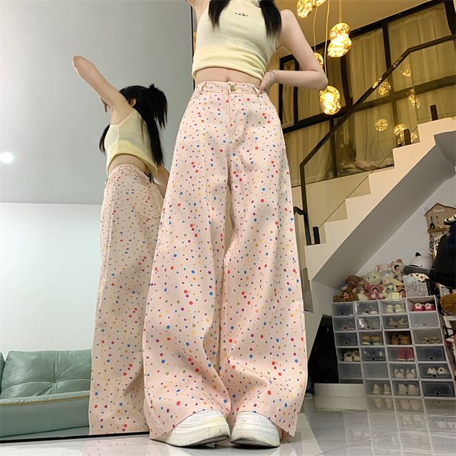 2DAWGS-Mid Rise Dotted Baggy Pants