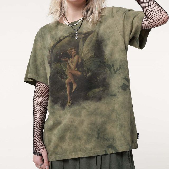 Rosesand - Short Sleeve Graphic Print Oversized Tee | YesStyle