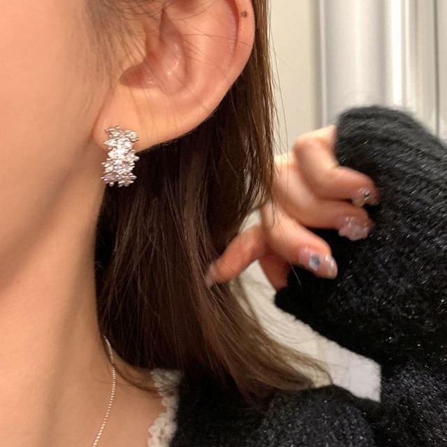 Calafa-Rhinestone Stud Earring