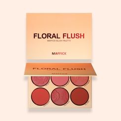 MAFFICK - Flower Embossed 6-Color Blush Palette - 2 Types