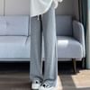 Drawstring Waist Melange Loose Fit Sweatpants