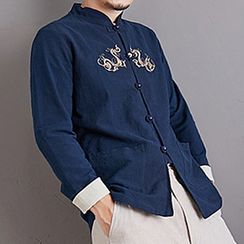 Sparrow Farm - Embroidered Button-Up Jacket