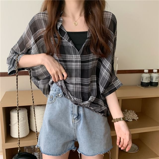 Shinsei-34-Sleeve Sheer Shirt
