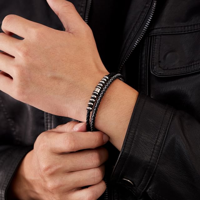 Tenri-Faux Leather Woven Bracelet