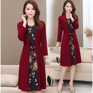 SEPH - Mock Two-Piece Long-Sleeve A-Line Dress | YesStyle