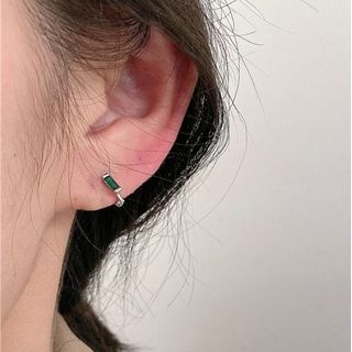 Hansha-Rhinestone Hoop Earring