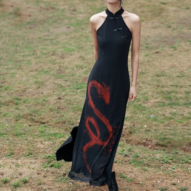 chinese dress ladies Bbxbrand Zuma Maxi in Dragonfruit