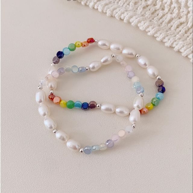 Show Mind-Sterling Silver Beaded Bracelet