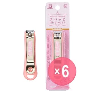 Green Bell - Pink Nail Clippers M (x6) (Bulk Box)