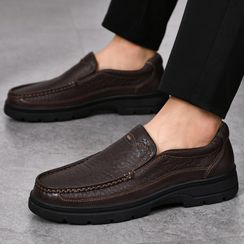 WeWolf - Genuine-Leather Round-Toe Casual Shoes WeWolf - Genuine-Leather Round-Toe Casual Shoes