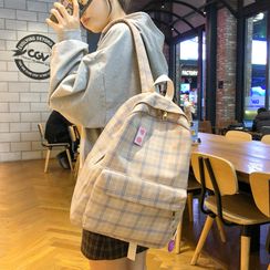 Whirl Twirl - Plaid Cotton Backpack