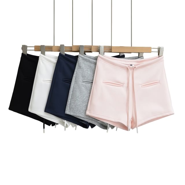 Asiris-High Waist Plain Shorts
