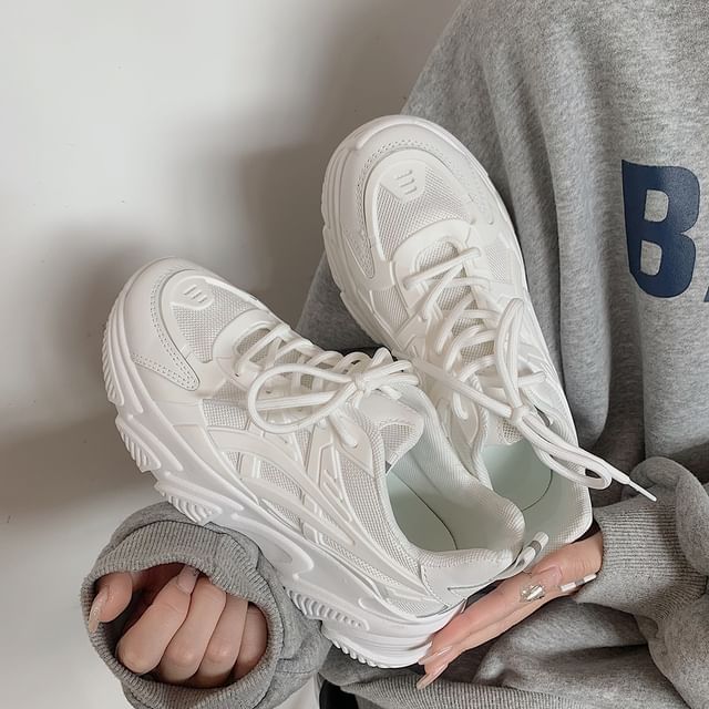 SouthBay Shoes-Plateau-Schnürsneaker