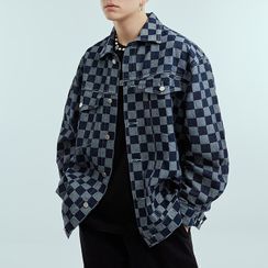 Primo - Checkerboard Denim Jacket