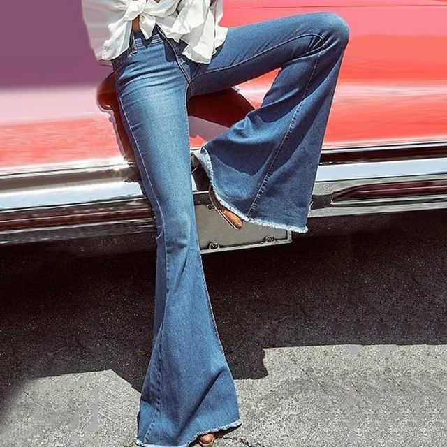 Avauntgardo Frayed Bell-Bottom Jeans | YesStyle