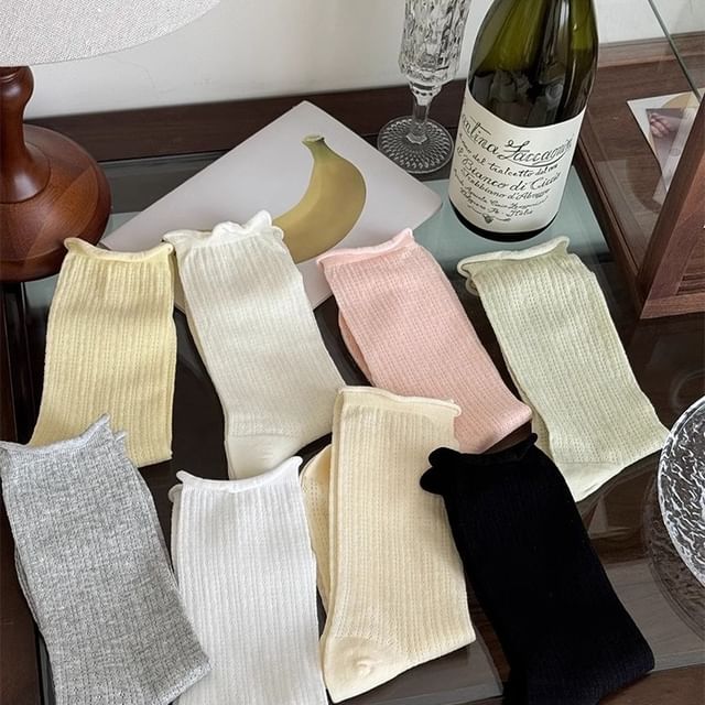Gentiana-Pointelle Socks