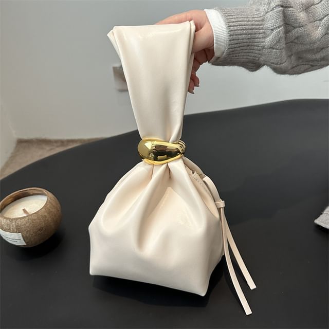 NewTown-Faux Leather Bucket Bag
