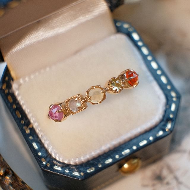 DECADES-Assorted Faux Gemstone S925 Sterling Silver Ring