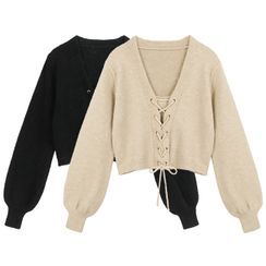 Shera - Lace Up Cardigan Shera - Lace Up Cardigan