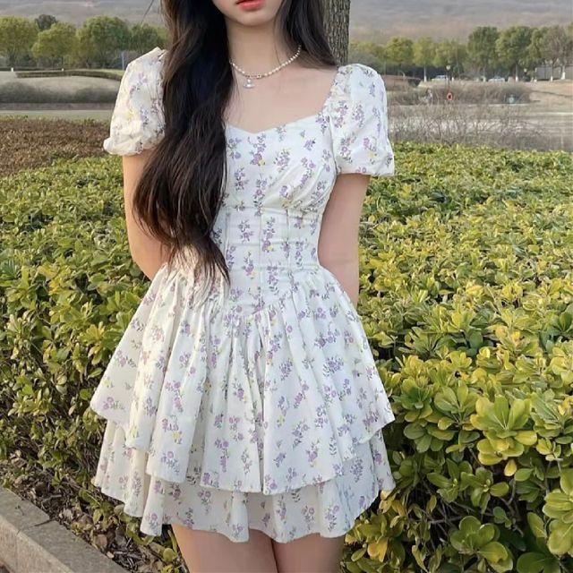 Short 2024 flower dress