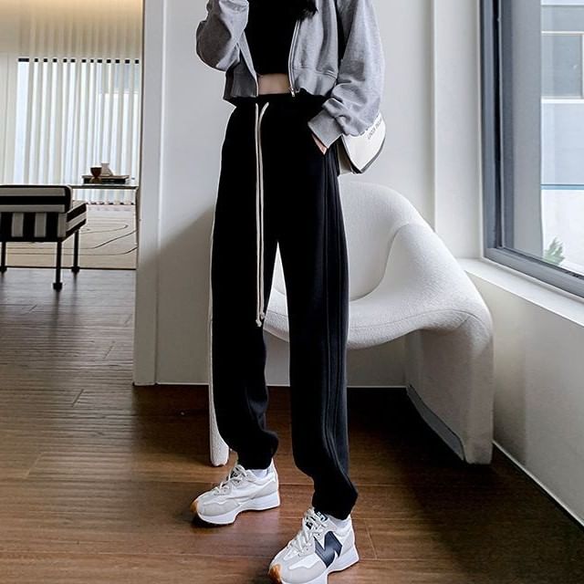 Cloud Nine-Mid Waist Plain Sweatpants