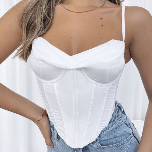 Beamz - Lace Bustier Cropped Top