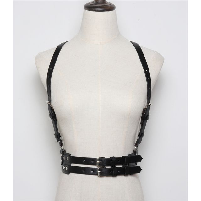 Poyol-Faux Leather Body Harness