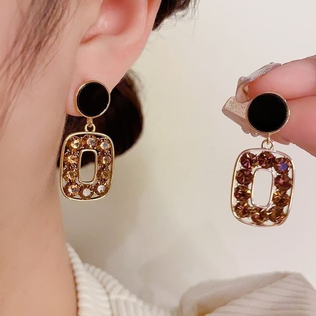 Chimerro-Rhinestone Alloy Drop Earring