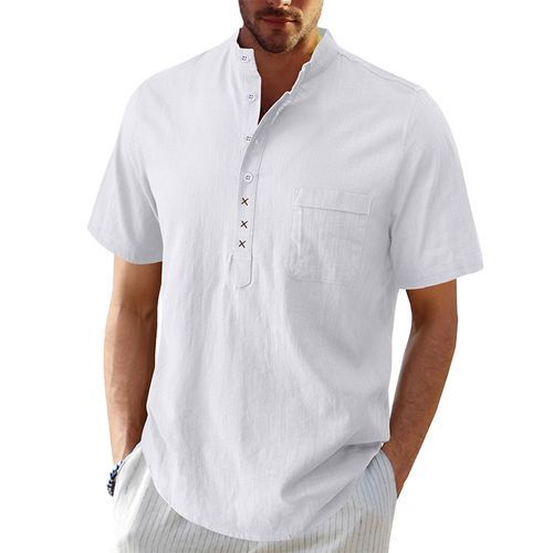 Plain button hotsell up shirt