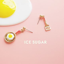 ICE SUGAR - Non-Matching Egg & Spatula Drop Earrings ICE SUGAR - Non-Matching Egg & Spatula Drop Earrings