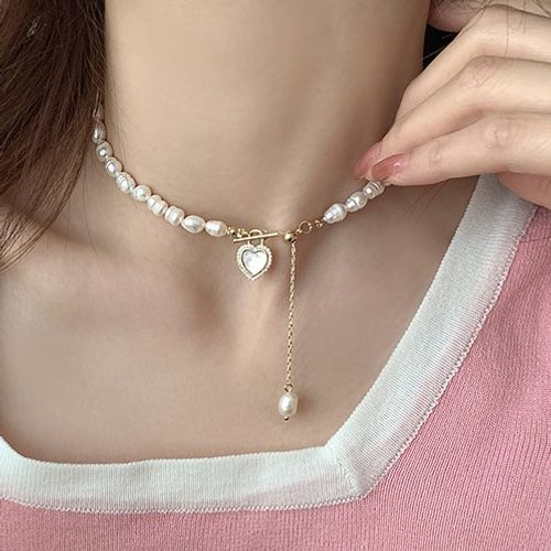 Fashion Women Costume Choker Pearl Necklace Body Jewelry White @ Best Price  Online